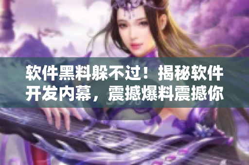 软件黑料躲不过！揭秘软件开发内幕，震撼爆料震撼你的视听！