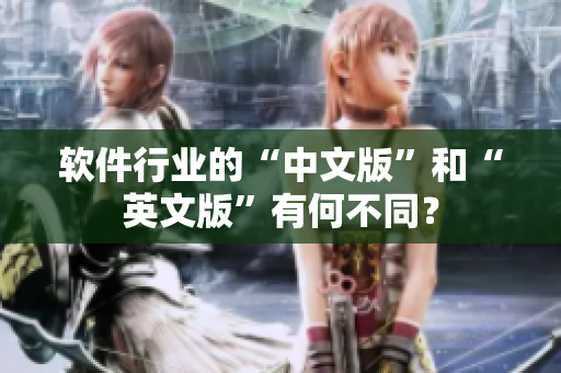 软件行业的“中文版”和“英文版”有何不同？