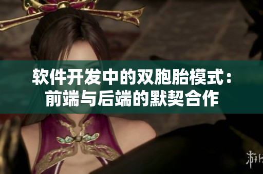 软件开发中的双胞胎模式：前端与后端的默契合作