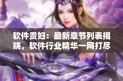 软件贵妇：最新章节列表揭晓，软件行业精华一网打尽！