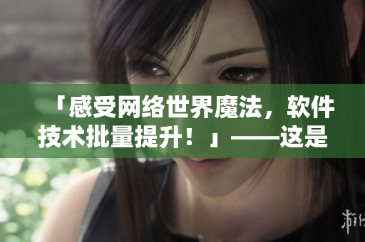 「感受网络世界魔法，软件技术批量提升！」——这是你应该知道的网络软件技术！