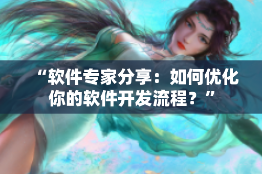 “软件专家分享：如何优化你的软件开发流程？”