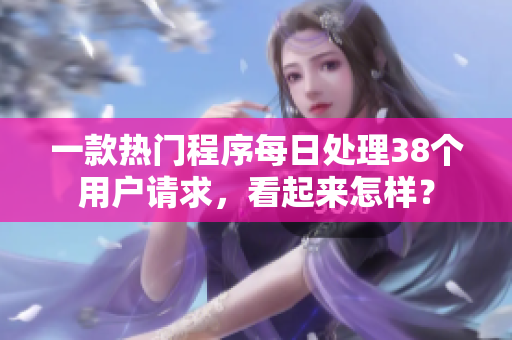 一款热门程序每日处理38个用户请求，看起来怎样？