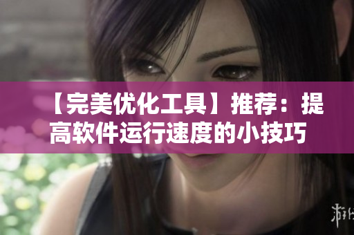 【完美优化工具】推荐：提高软件运行速度的小技巧