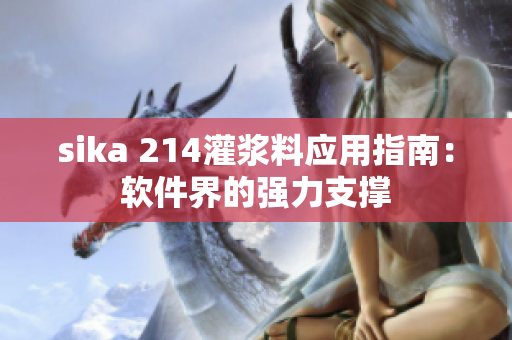 sika 214灌浆料应用指南：软件界的强力支撑