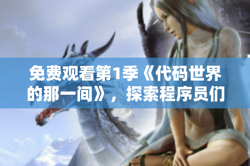 免费观看第1季《代码世界的那一间》，探索程序员们的奇妙世界