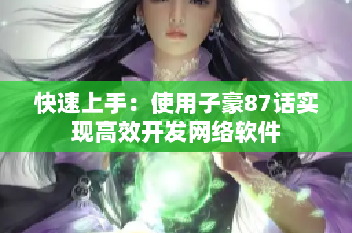 快速上手：使用子豪87话实现高效开发网络软件