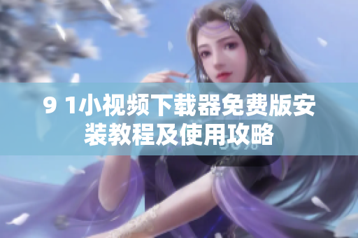 9 1小视频下载器免费版安装教程及使用攻略