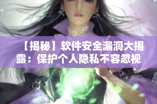 【揭秘】软件安全漏洞大揭露：保护个人隐私不容忽视！