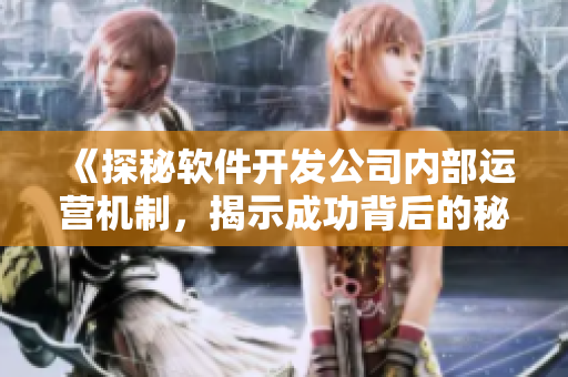 《探秘软件开发公司内部运营机制，揭示成功背后的秘诀》