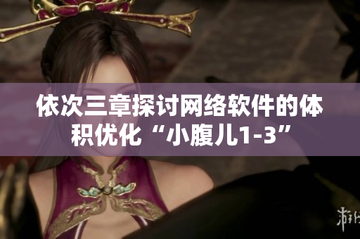 依次三章探讨网络软件的体积优化“小腹儿1-3”