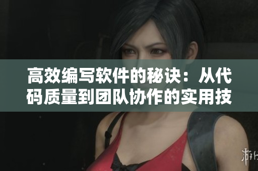 高效编写软件的秘诀：从代码质量到团队协作的实用技巧