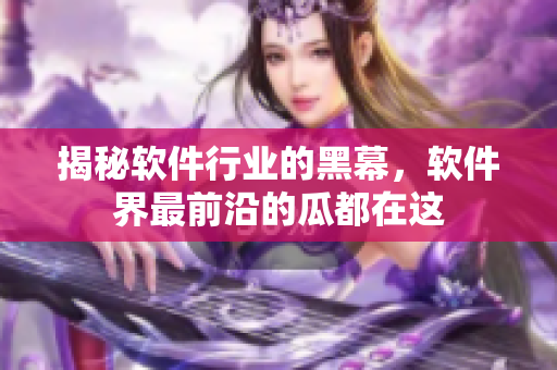 揭秘软件行业的黑幕，软件界最前沿的瓜都在这