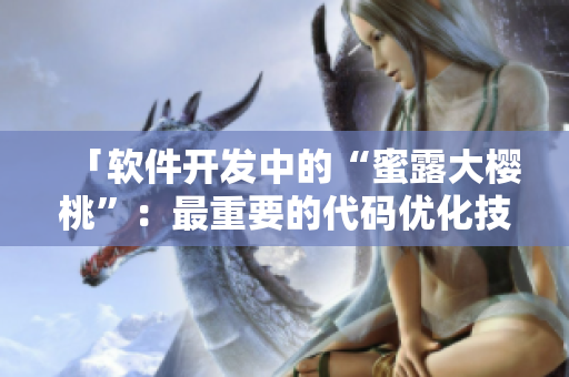 「软件开发中的“蜜露大樱桃”：最重要的代码优化技巧！」
