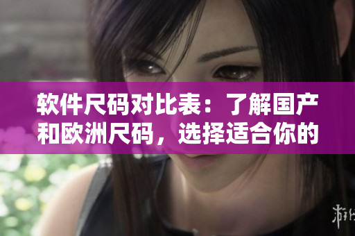 软件尺码对比表：了解国产和欧洲尺码，选择适合你的软件大小