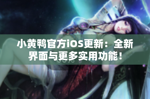 小黄鸭官方iOS更新：全新界面与更多实用功能！