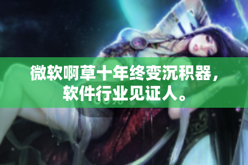 微软啊草十年终变沉积器，软件行业见证人。
