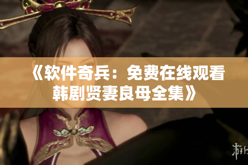 《软件奇兵：免费在线观看韩剧贤妻良母全集》