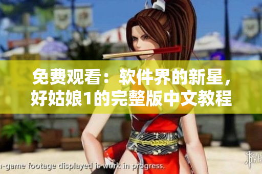 免费观看：软件界的新星，好姑娘1的完整版中文教程！