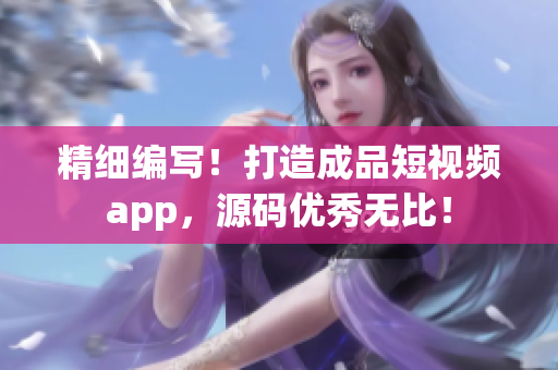 精细编写！打造成品短视频app，源码优秀无比！