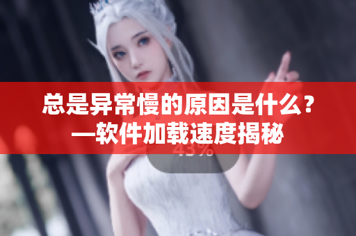 总是异常慢的原因是什么？—软件加载速度揭秘
