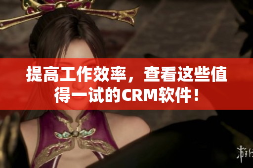 提高工作效率，查看这些值得一试的CRM软件！