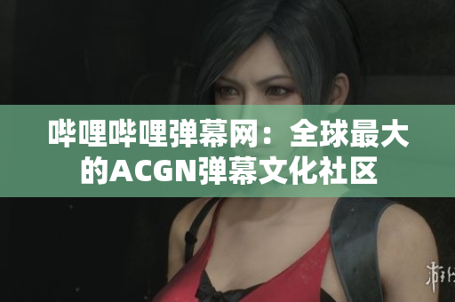 哔哩哔哩弹幕网：全球最大的ACGN弹幕文化社区