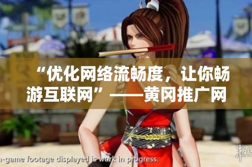 “优化网络流畅度，让你畅游互联网”——黄冈推广网络软件