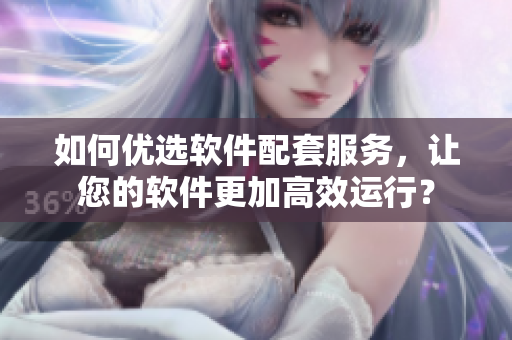 如何优选软件配套服务，让您的软件更加高效运行？