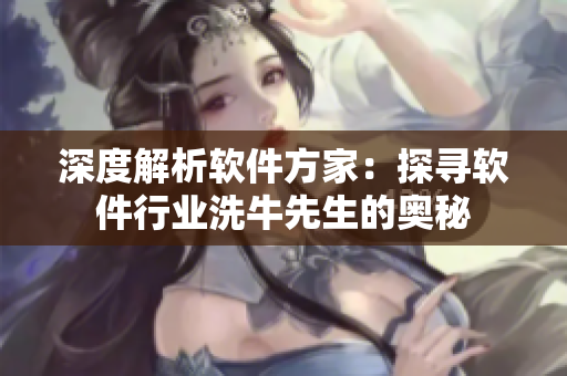 深度解析软件方家：探寻软件行业洗牛先生的奥秘