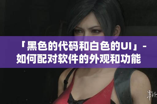 「黑色的代码和白色的UI」-如何配对软件的外观和功能