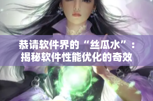 恭请软件界的“丝瓜水”：揭秘软件性能优化的奇效
