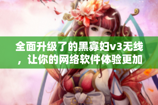 全面升级了的黑寡妇v3无线，让你的网络软件体验更加出色