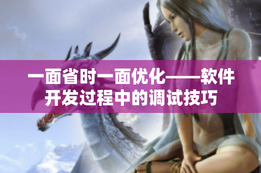 一面省时一面优化——软件开发过程中的调试技巧