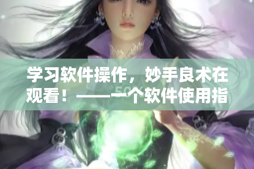 学习软件操作，妙手良术在观看！——一个软件使用指南