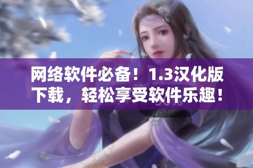 网络软件必备！1.3汉化版下载，轻松享受软件乐趣！