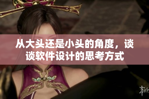 从大头还是小头的角度，谈谈软件设计的思考方式