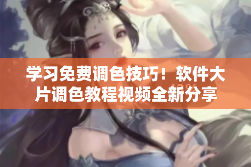 学习免费调色技巧！软件大片调色教程视频全新分享