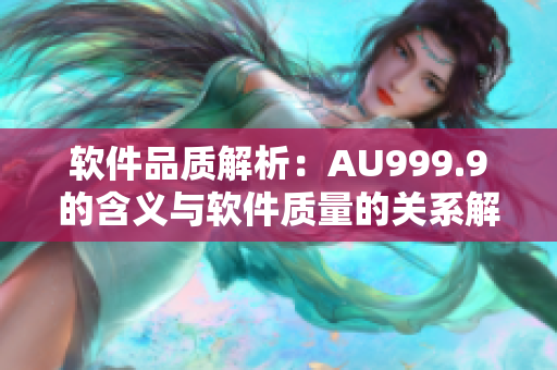 软件品质解析：AU999.9的含义与软件质量的关系解析