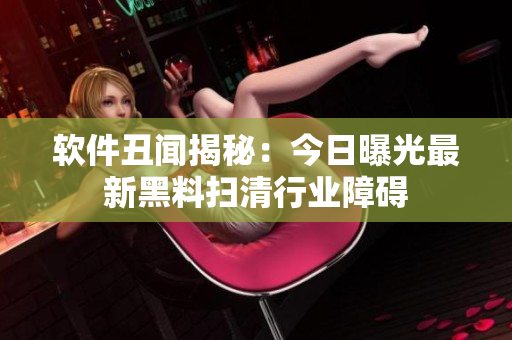 软件丑闻揭秘：今日曝光最新黑料扫清行业障碍