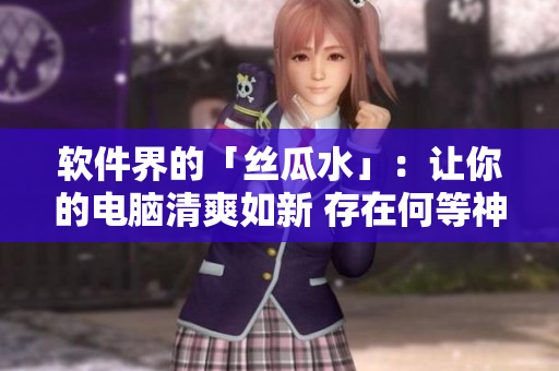 软件界的「丝瓜水」：让你的电脑清爽如新 存在何等神奇功能？