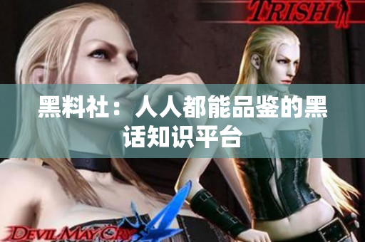 黑料社：人人都能品鉴的黑话知识平台