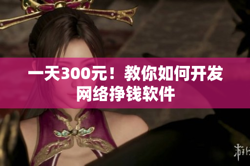 一天300元！教你如何开发网络挣钱软件