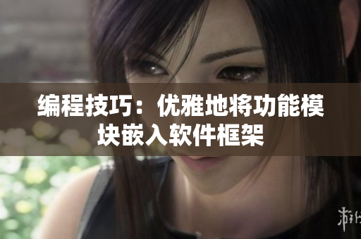 编程技巧：优雅地将功能模块嵌入软件框架