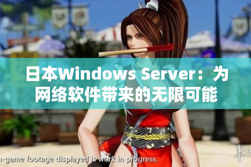 日本Windows Server：为网络软件带来的无限可能