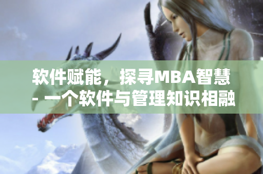 软件赋能，探寻MBA智慧 - 一个软件与管理知识相融合的探索