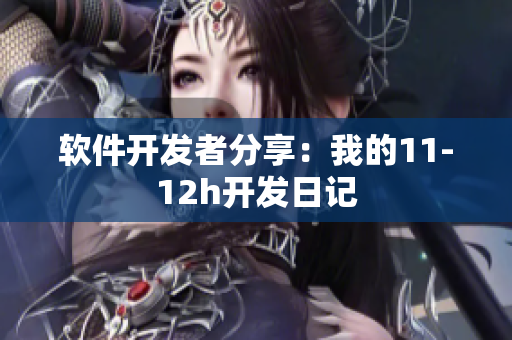 软件开发者分享：我的11-12h开发日记