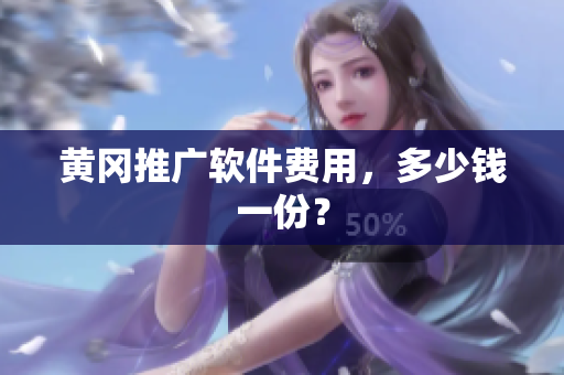 黄冈推广软件费用，多少钱一份？