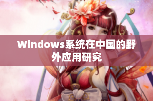 Windows系统在中国的野外应用研究