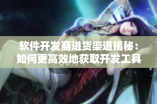 软件开发商进货渠道揭秘：如何更高效地获取开发工具和资源